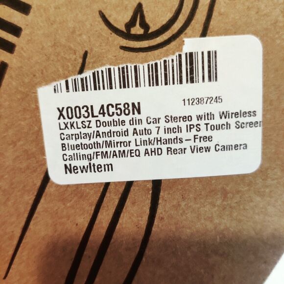 Double din Car Stereo, Wireless Carplay/Android Auto, 7 inch w/Rear Camera- NOB - Picture 13 of 16